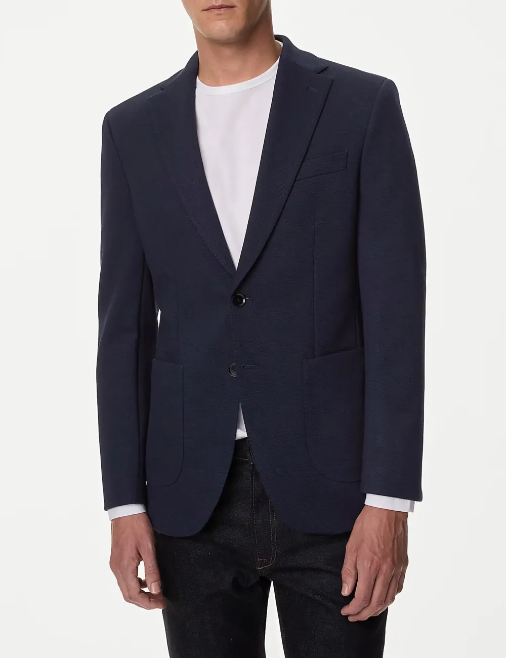 Textured Jersey Blazer