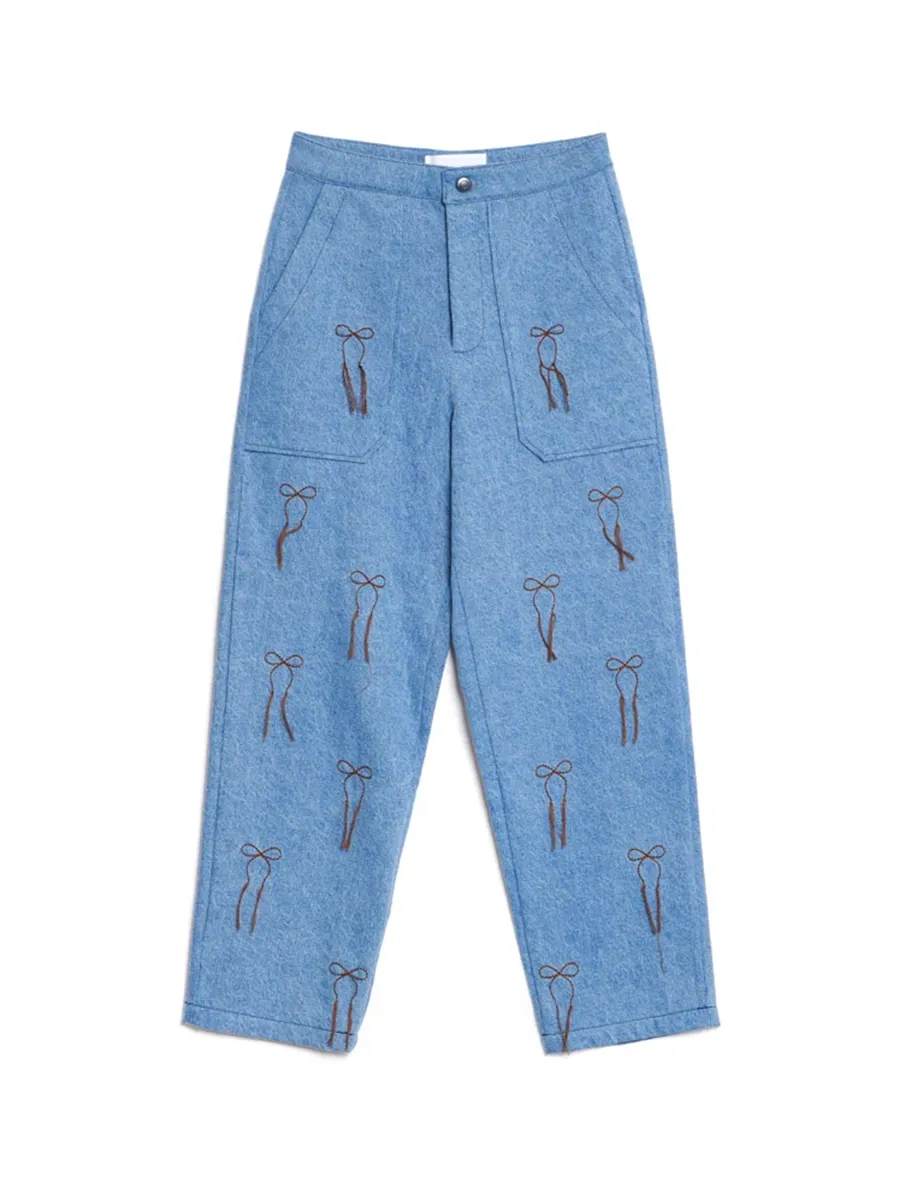 Honeycomb Denim Trousers