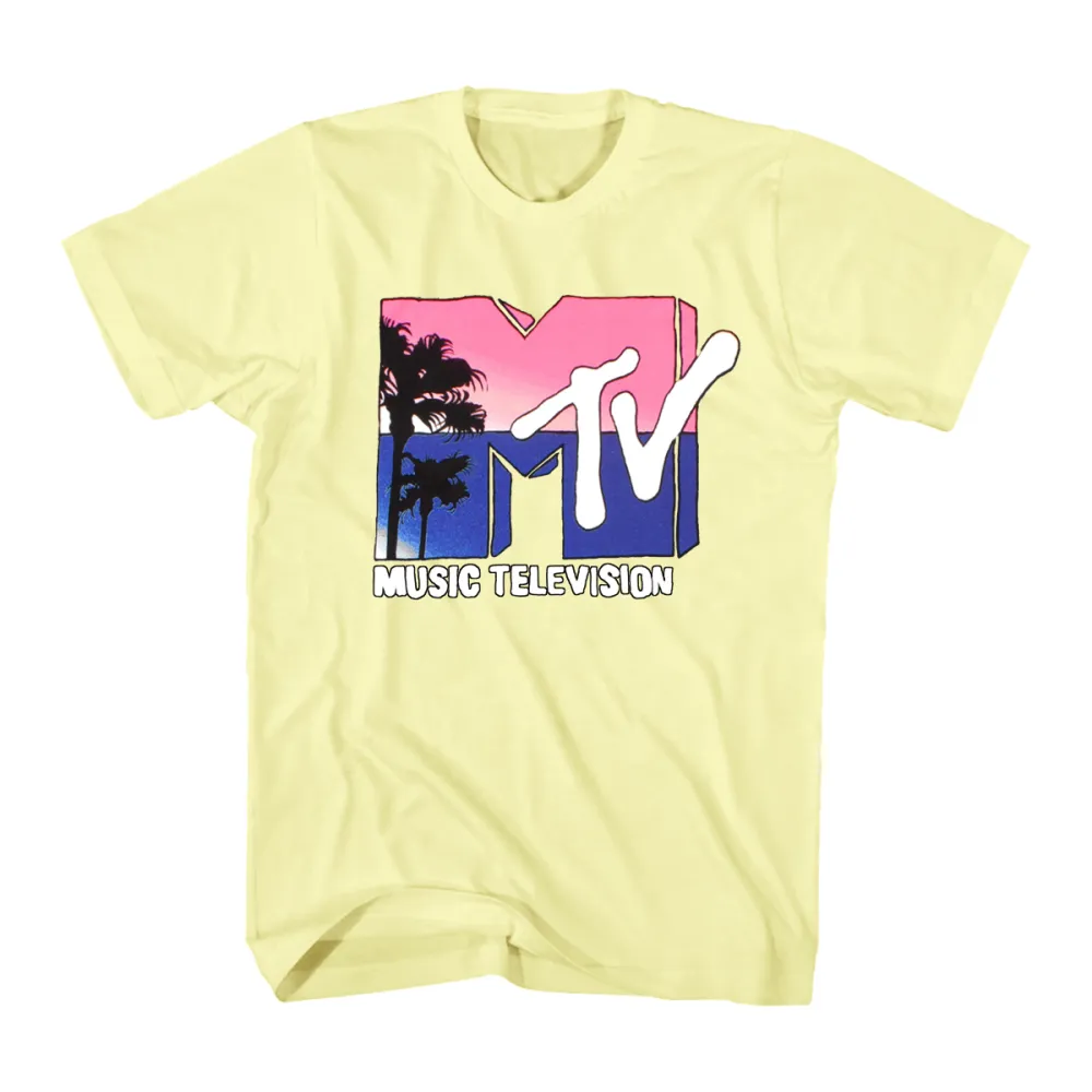 MTV Womens/Ladies Logo Palm Tree T-Shirt