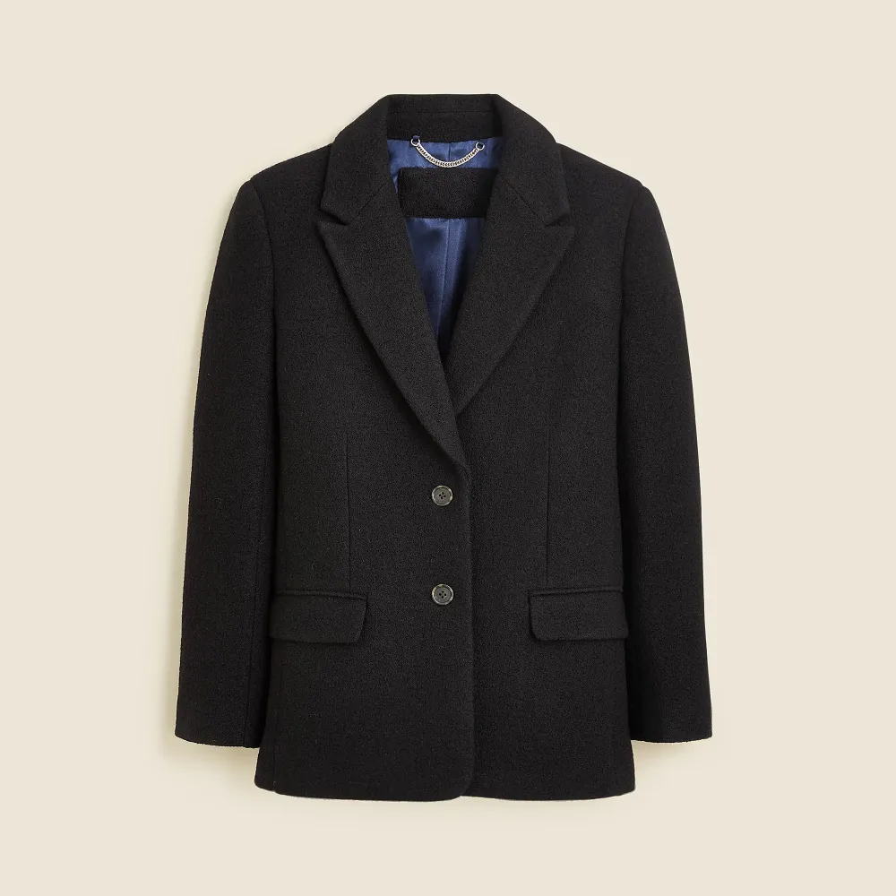 Oversized blazer-jacket in boiled wool