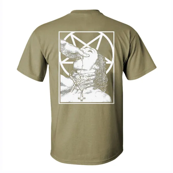 Satanic Nun Printed Men's T-shirt