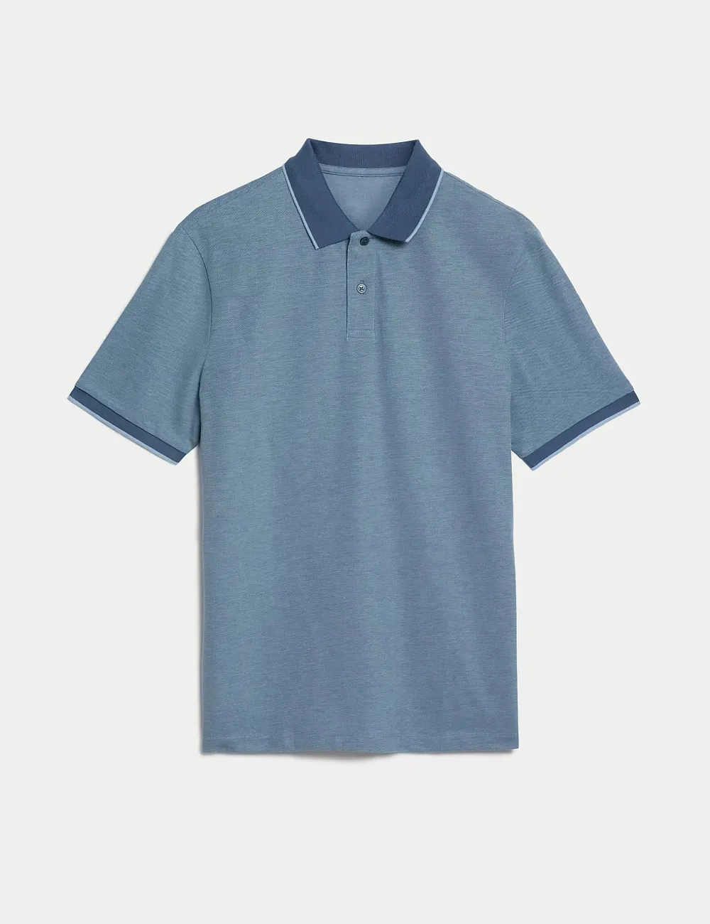 Pure Cotton Tipped Pique Shirt