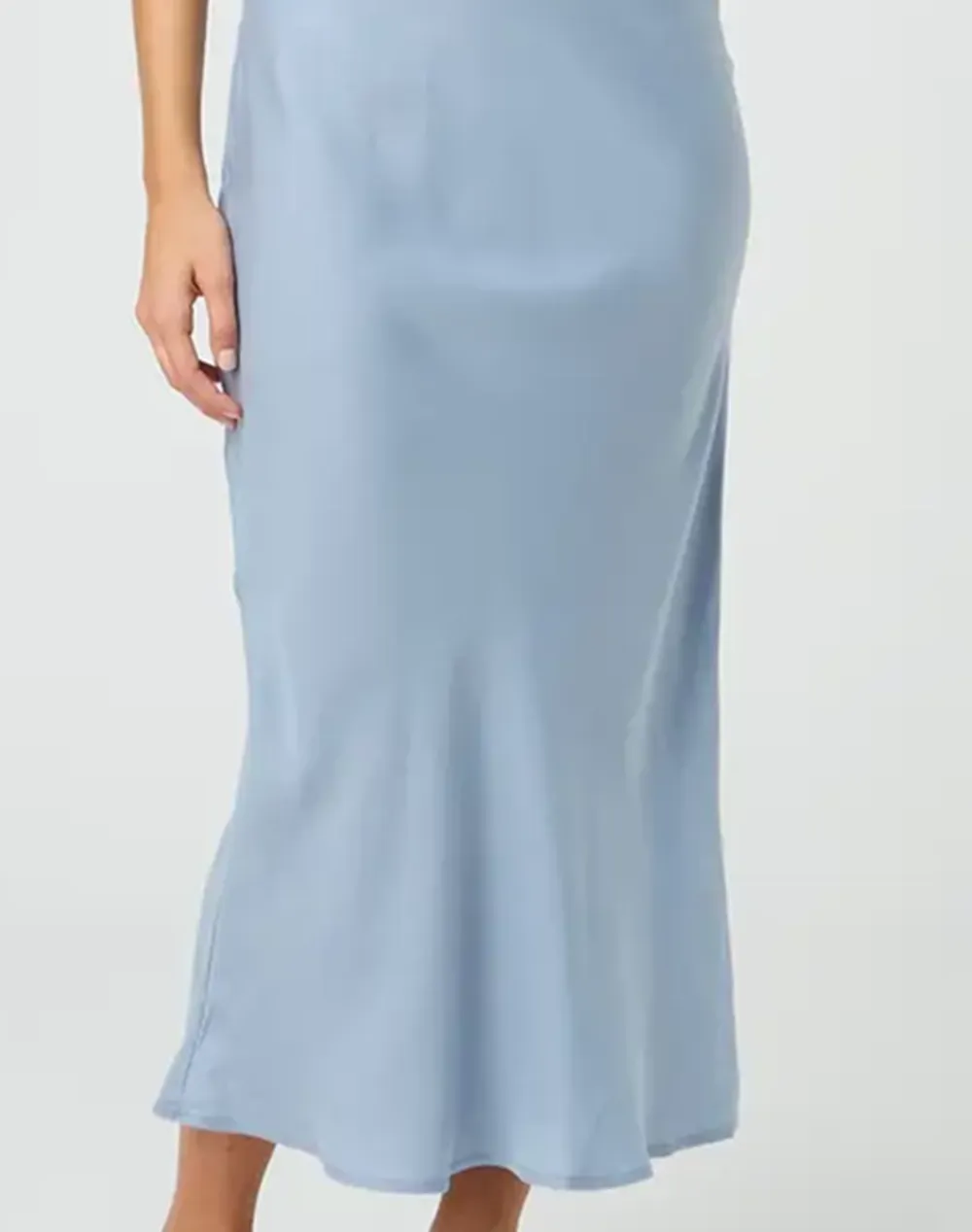 Cupro V Front Maxi Dress