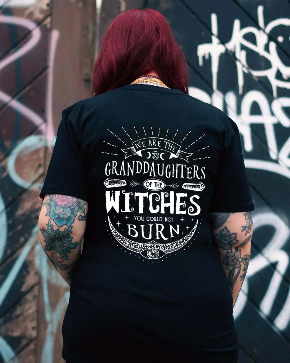 We Are The Granddaughters Of The Witches Printed Women's T-shirt
