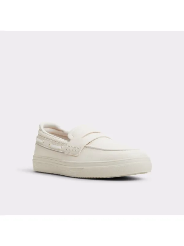 Light Beige Simple Leather Shoes