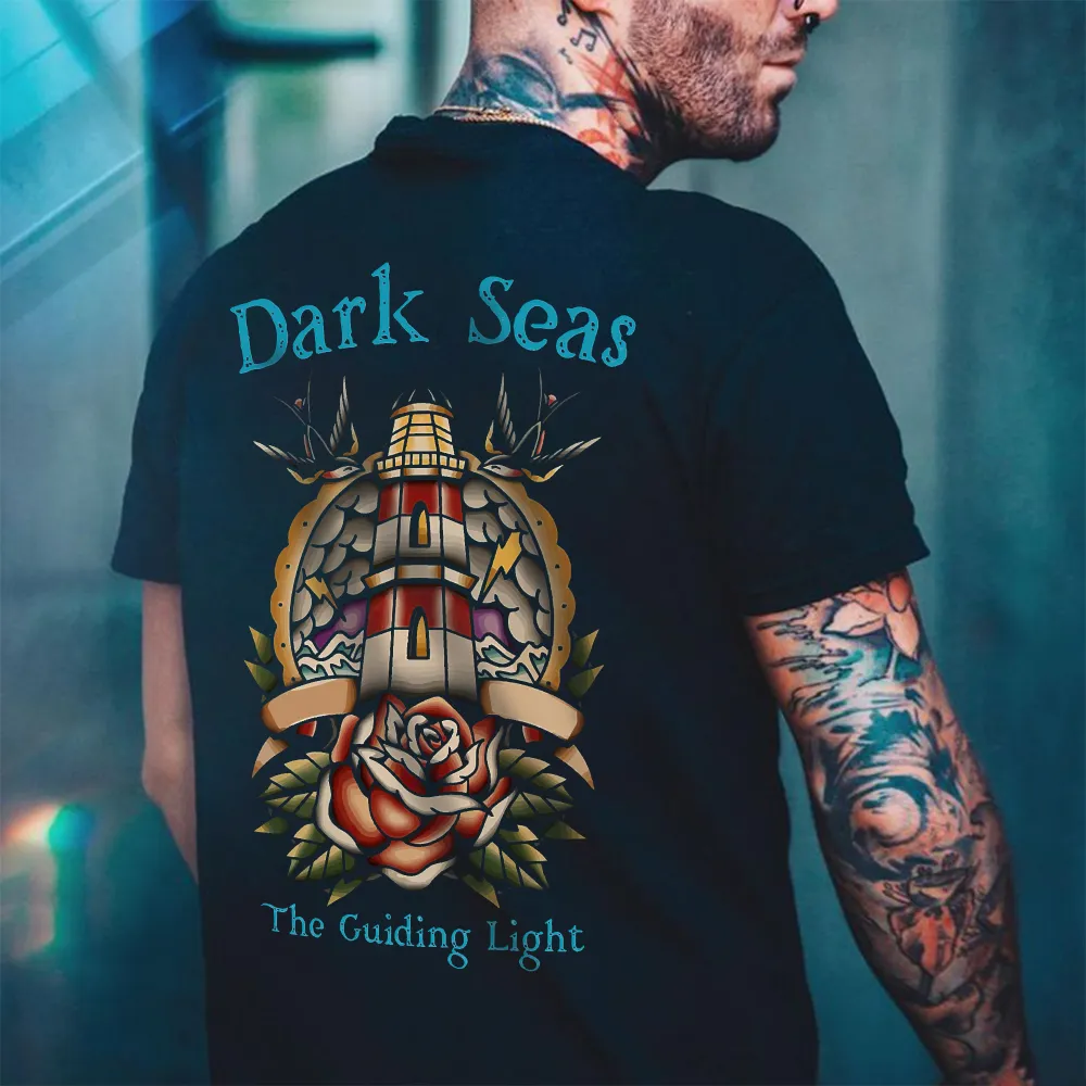 Dark Seas The Guiding Light Printed Men's T-shirt