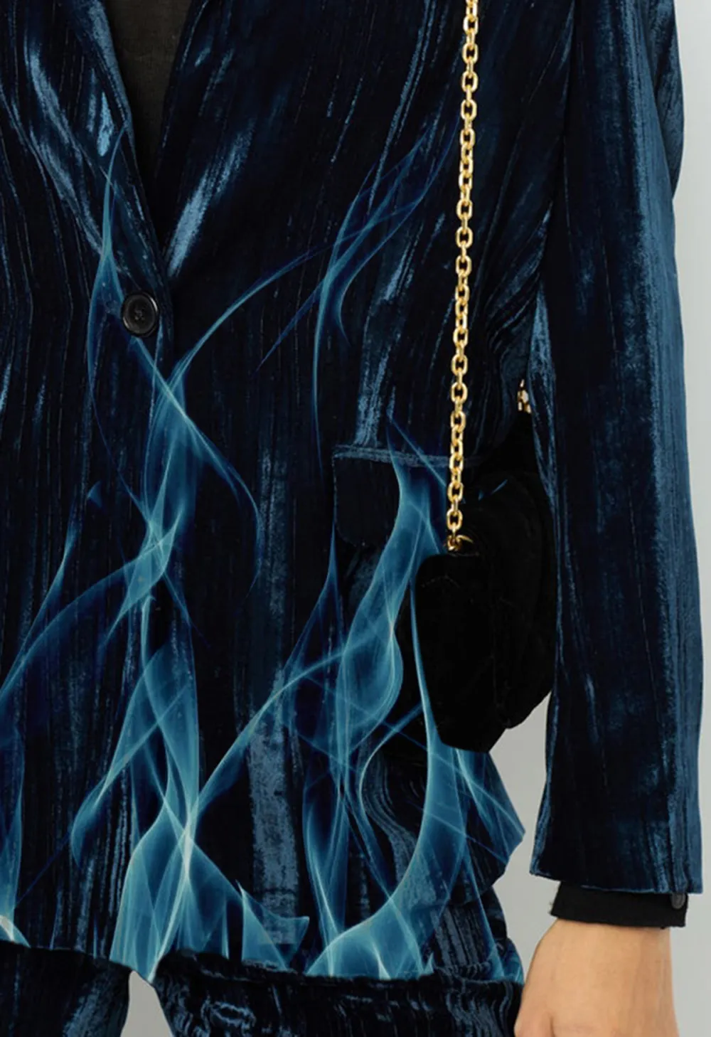 Navy Spring And Autumn Casual Coat
