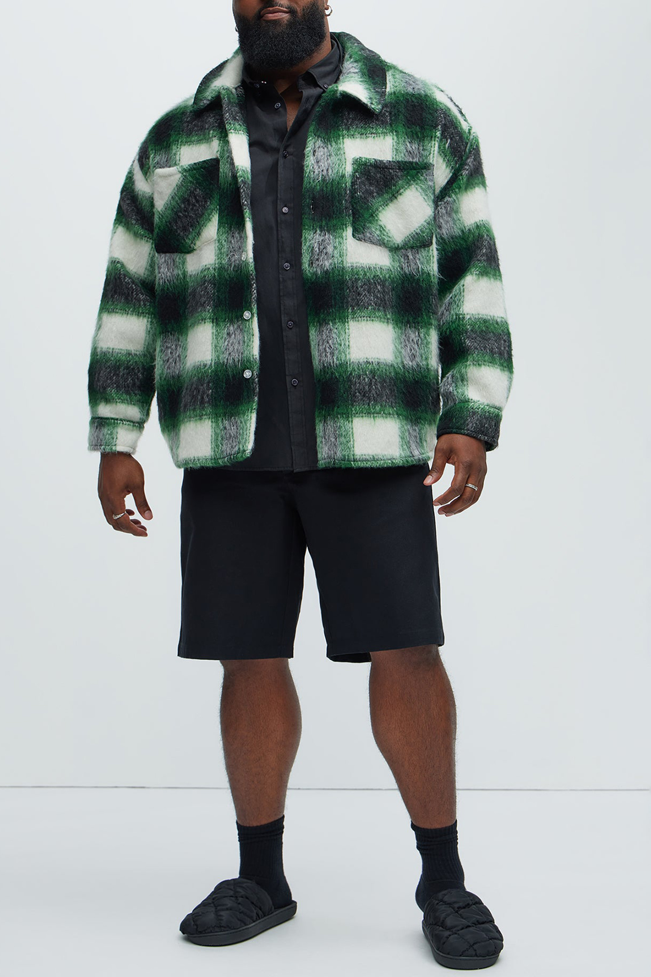 Keystone Mohair Shacket - Green