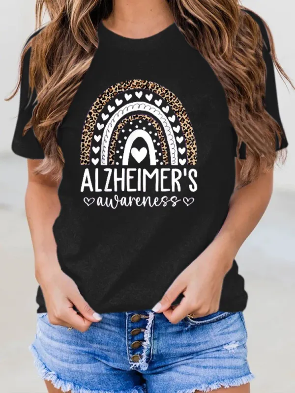 Women'S Alzheimer'S Awareness Round-Neck T-Shirt