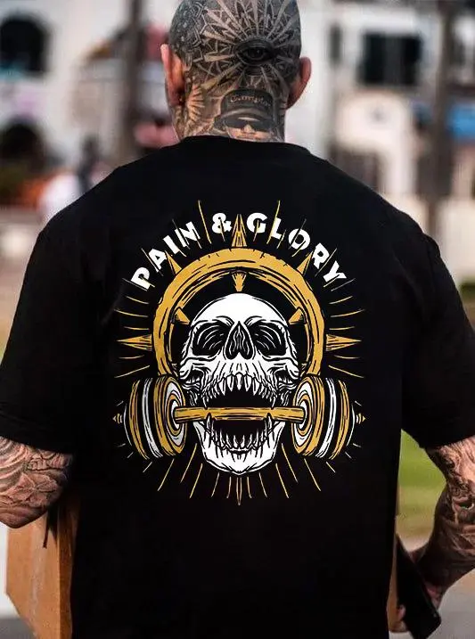 Pain & Glory Skull Printed Men's T-shirt