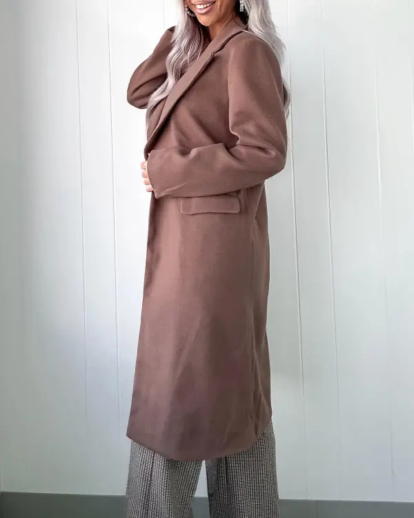 Refined Style Trench Coat - Brown