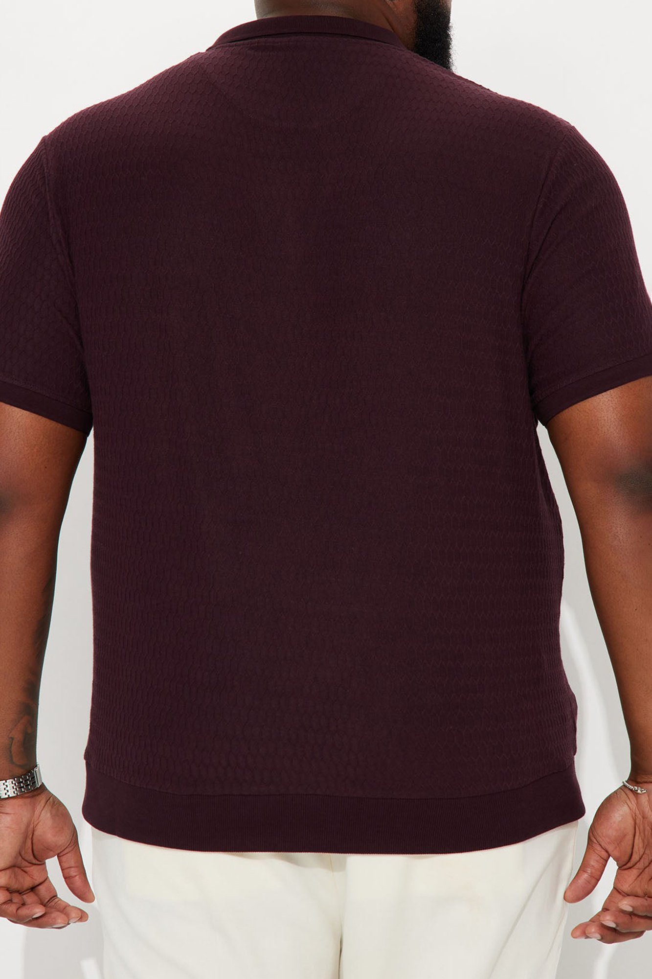 Papi Short Sleeve Polo - Burgundy