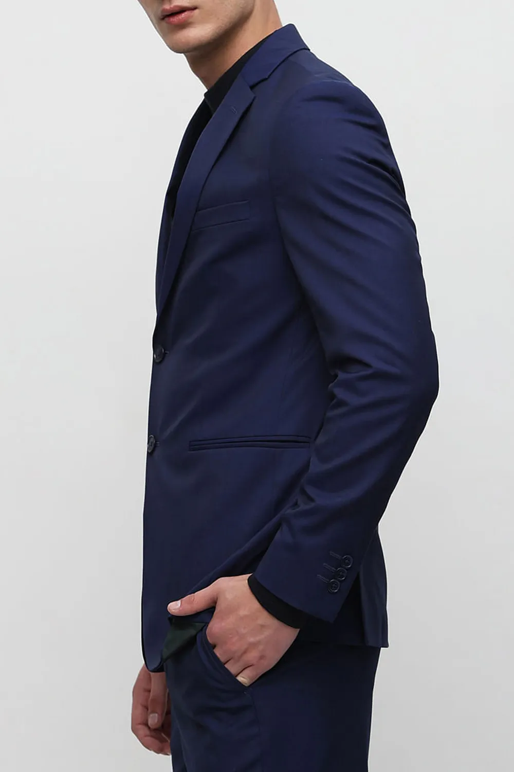 Royal Blue Slim Fit Suit-Set Blazer