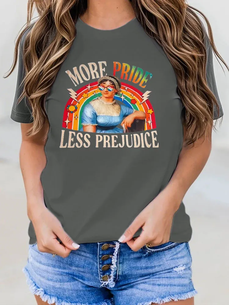 Women'S More Pride Less Prejudice Round-Neck T-Shirt