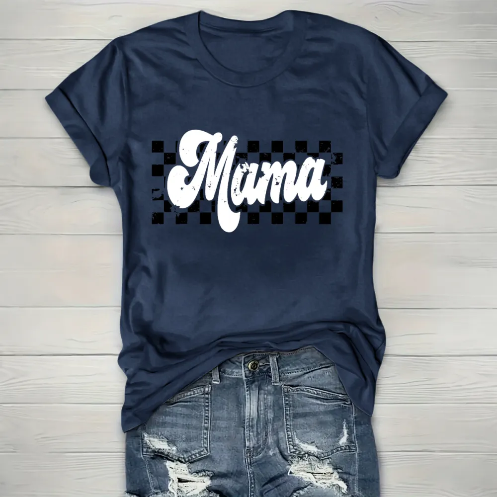 Retro Checkered Mama Tee