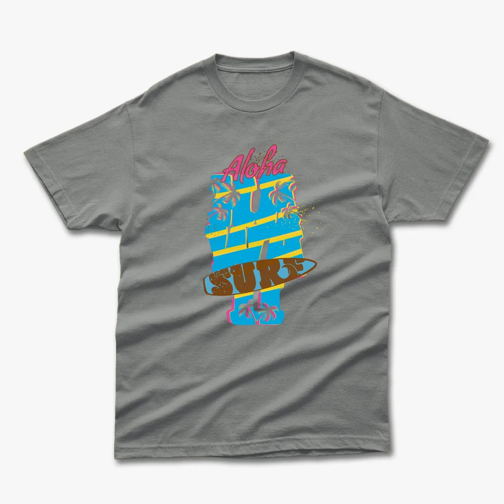 Retro Summer Aloha Surf Printed T-Shirt