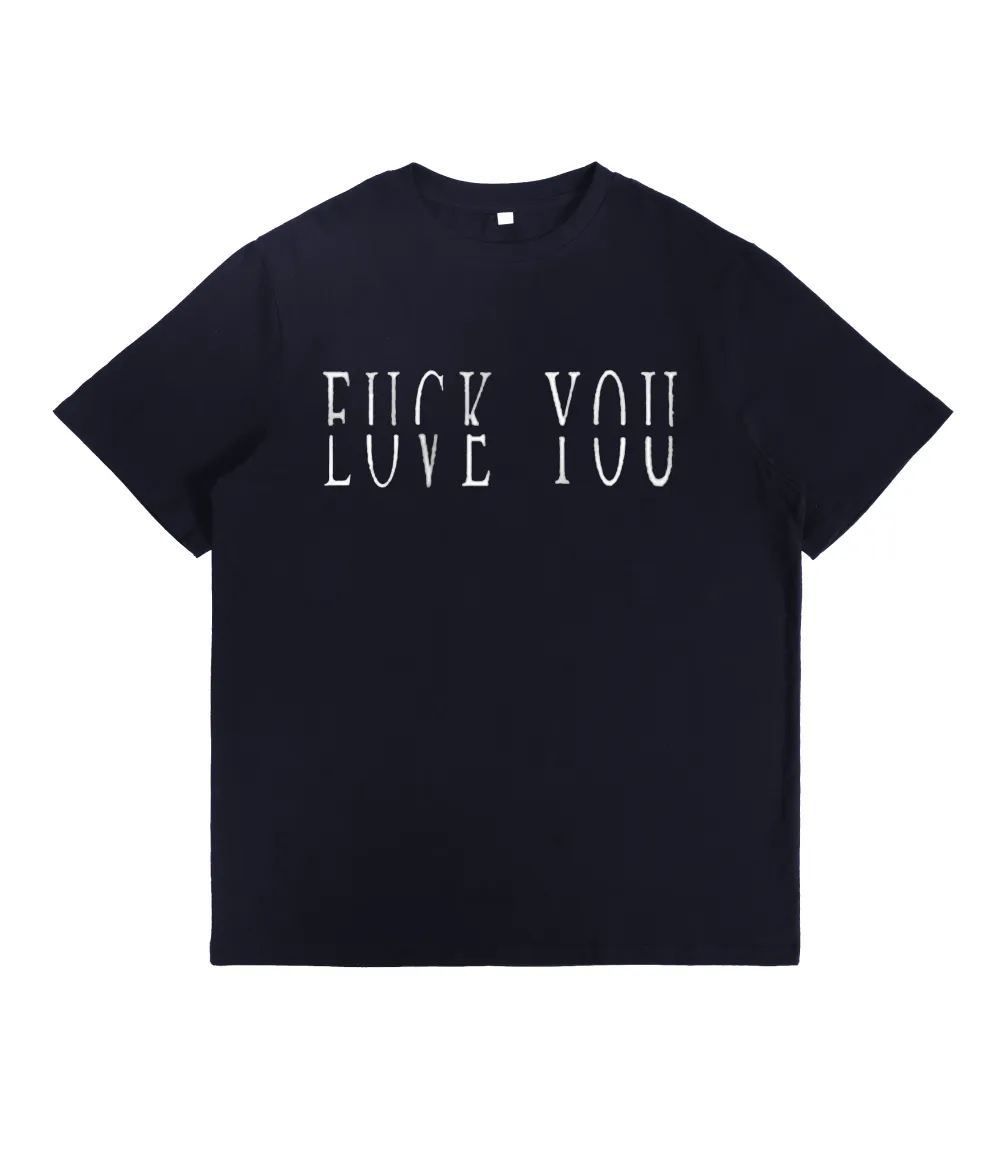 Love You Fk You Letter Print Casual Men'S T-Shirt