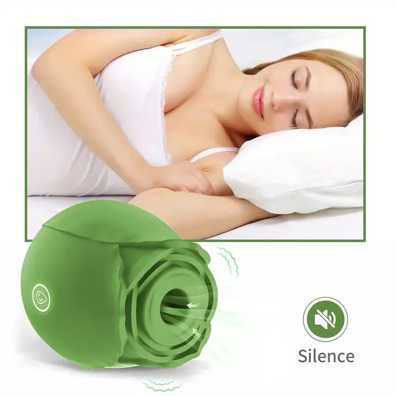 Matcha Green Rose Toy Vibrator Classic Sucking Vibrator 10 Frequency