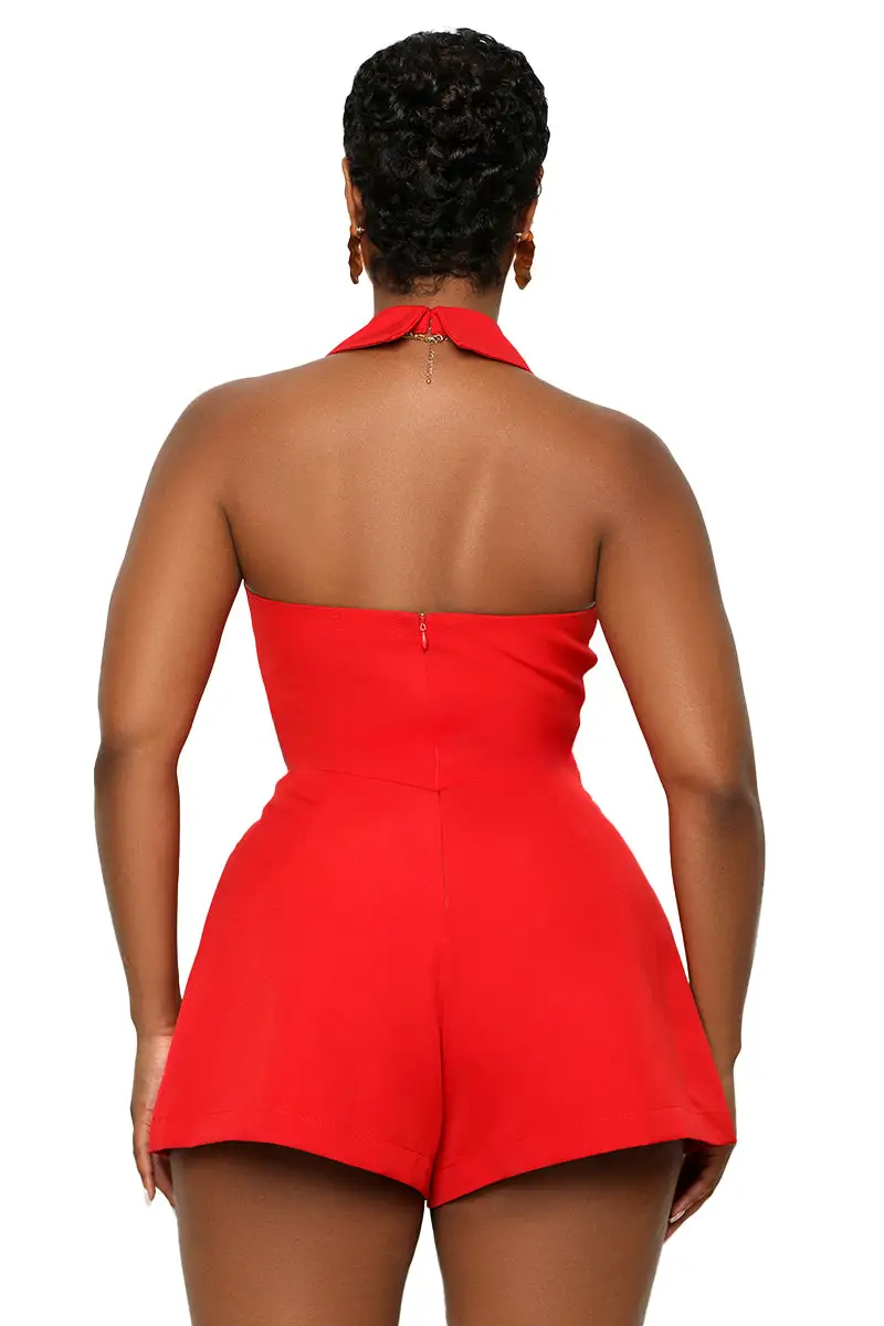 Code Red Halter Romper