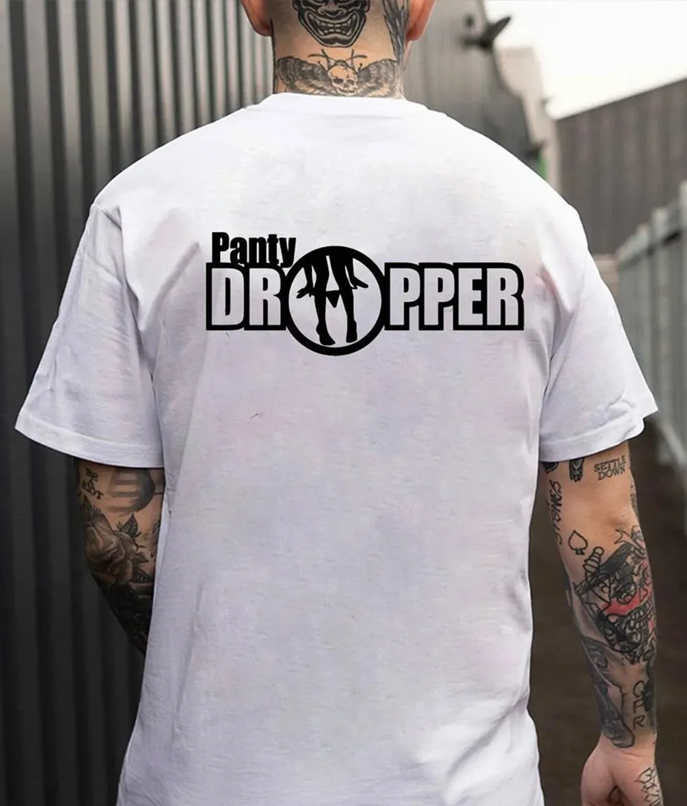 Panty DROPPER White T-Shirt With Lettering