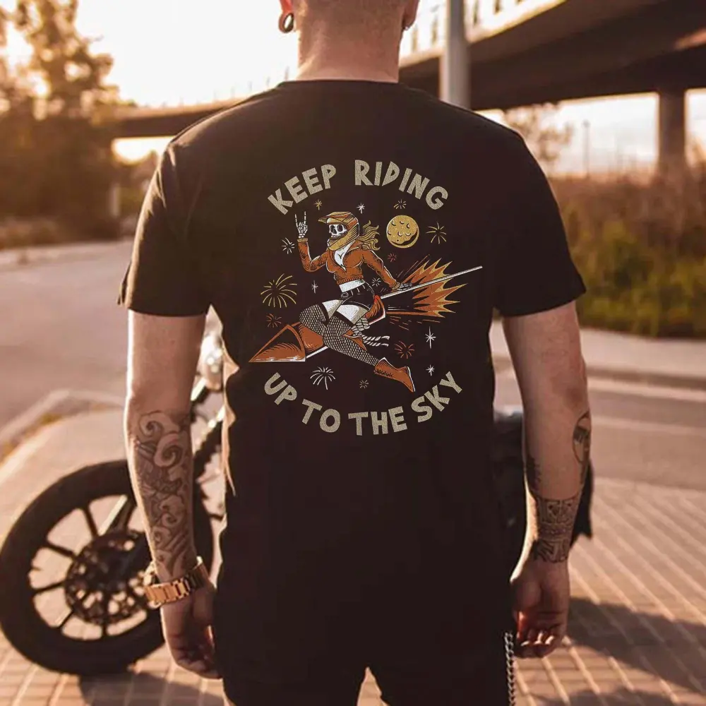 Keep Riding Up To The Sky Printed Men's T-shirt