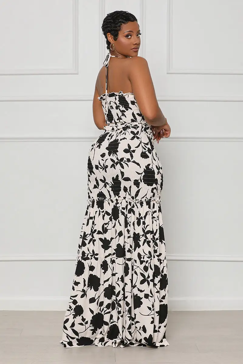 Breezy Blossom Maxi Dress (Black Multi)- FINAL SALE