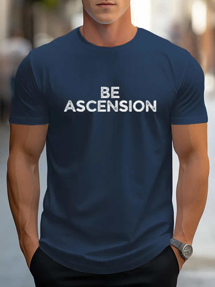 Men'S Be Ascension Pure Cotton Round-Neck Short-Sleeved T-Shirt