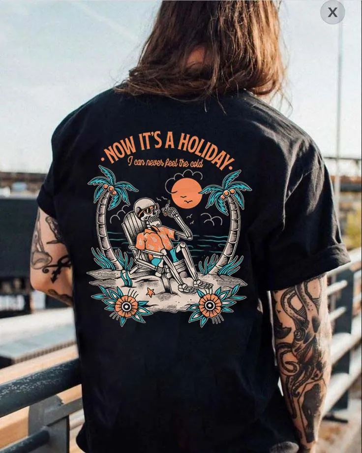 Now It's A Holiday Printed Men's T-shirt