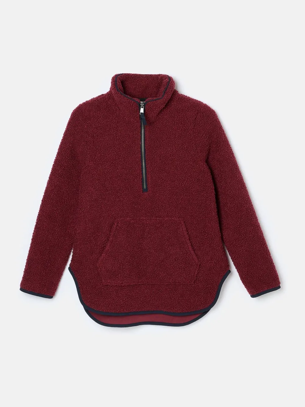 Regular Aldeburgh Burgundy Quarter Zip Fleece