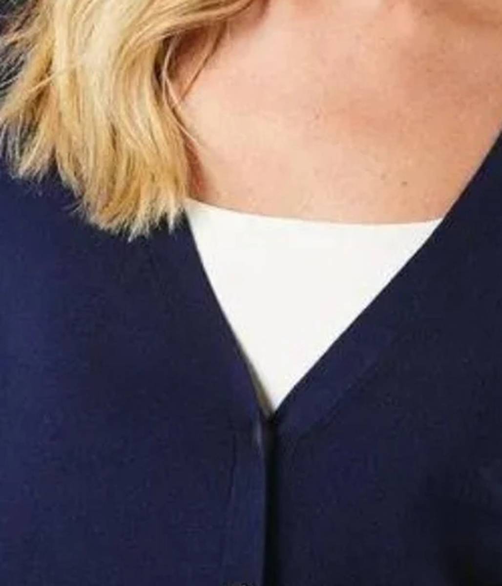 Navy V Neck Button Cardigan