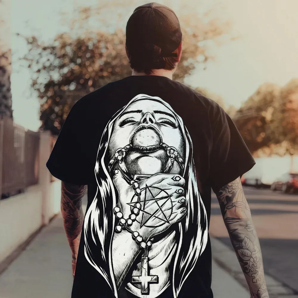 Evil Nun Printed Men's T-shirt