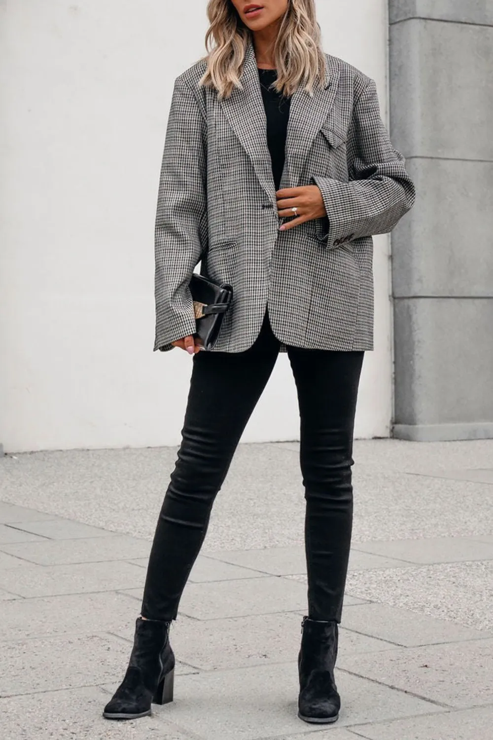 Oversized Plaid Blazer