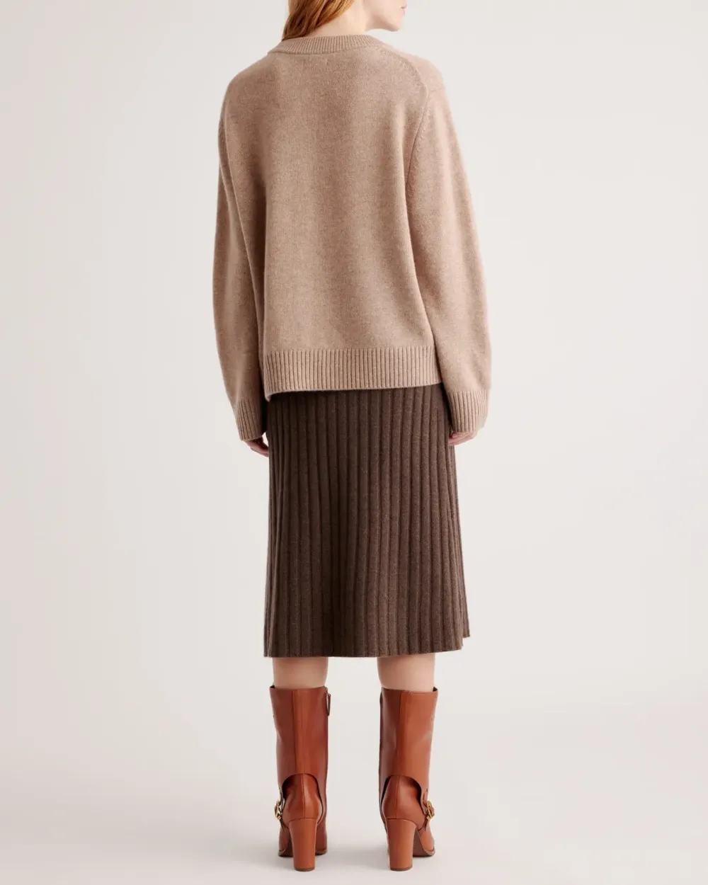 Loose Crew Neck Cashmere Oversized Sweater