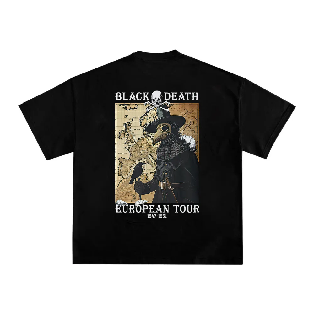 Black Death European Tour 1347-1351 Printed Men's T-shirt