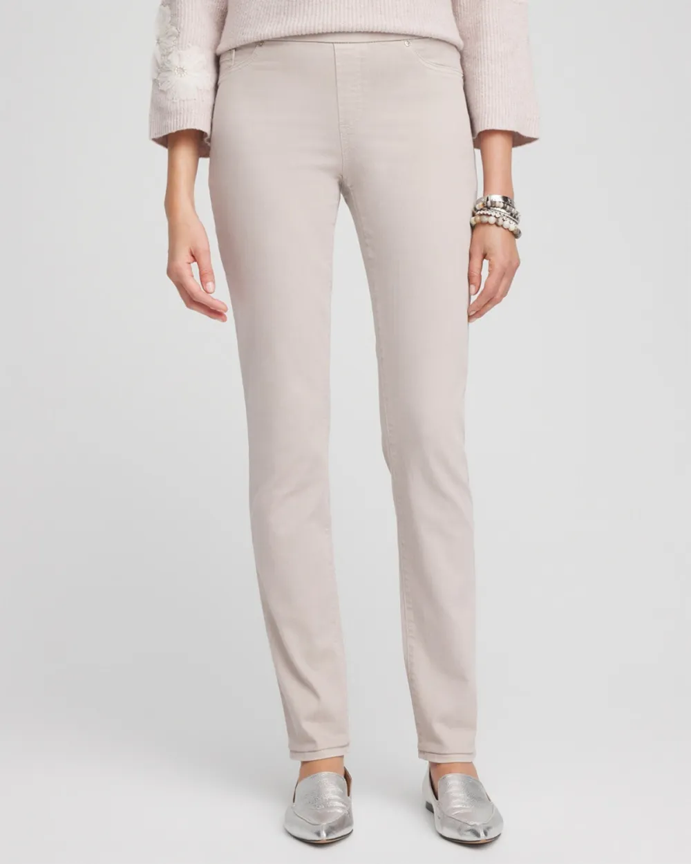 High Waisted Slim Fit Trousers