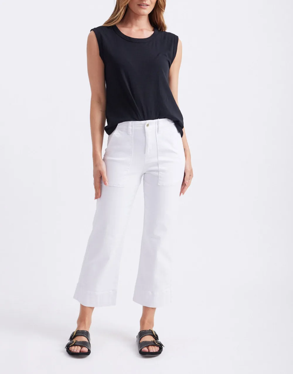 Celeste Wide Leg Jeans - Snow White