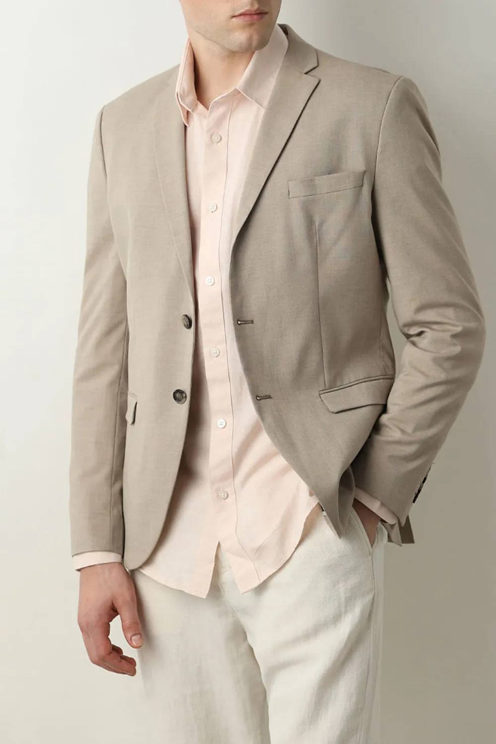 White Linen Full Sleeves Shirt