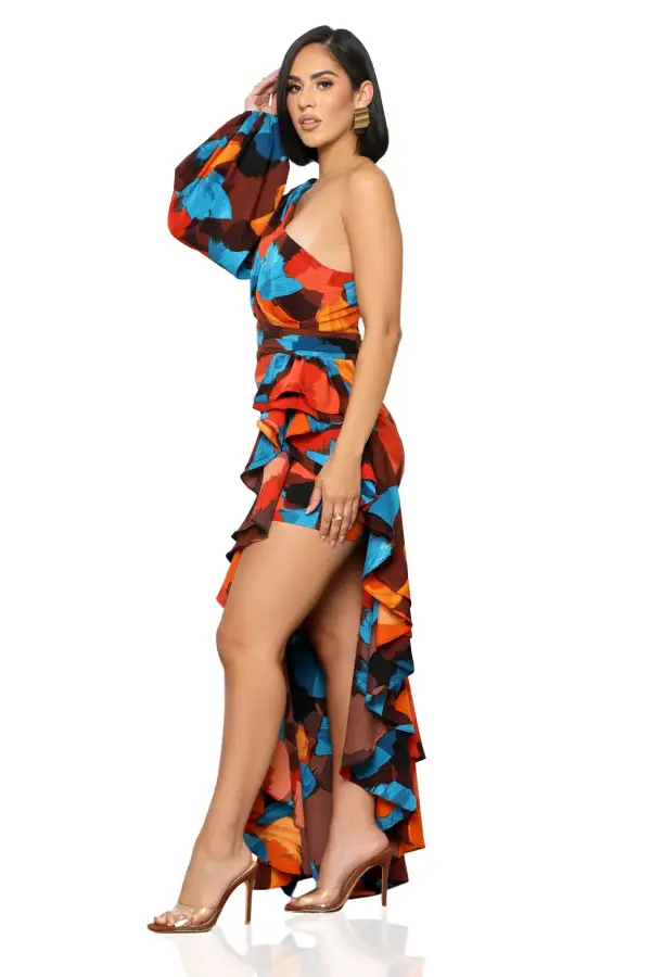 Tango Groove One Shoulder Dress-FINAL SALE