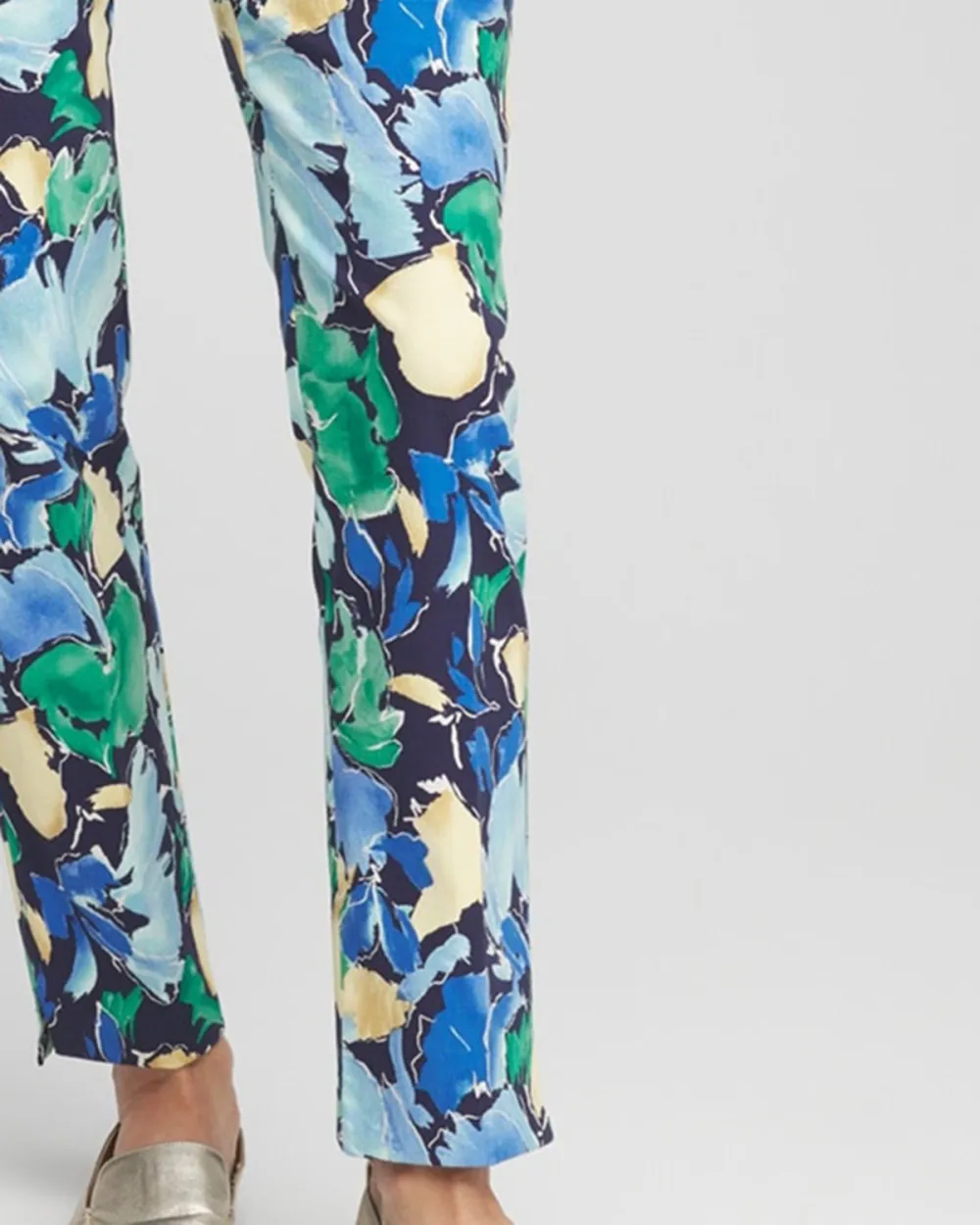 Abstract Print Slim Fit Trousers