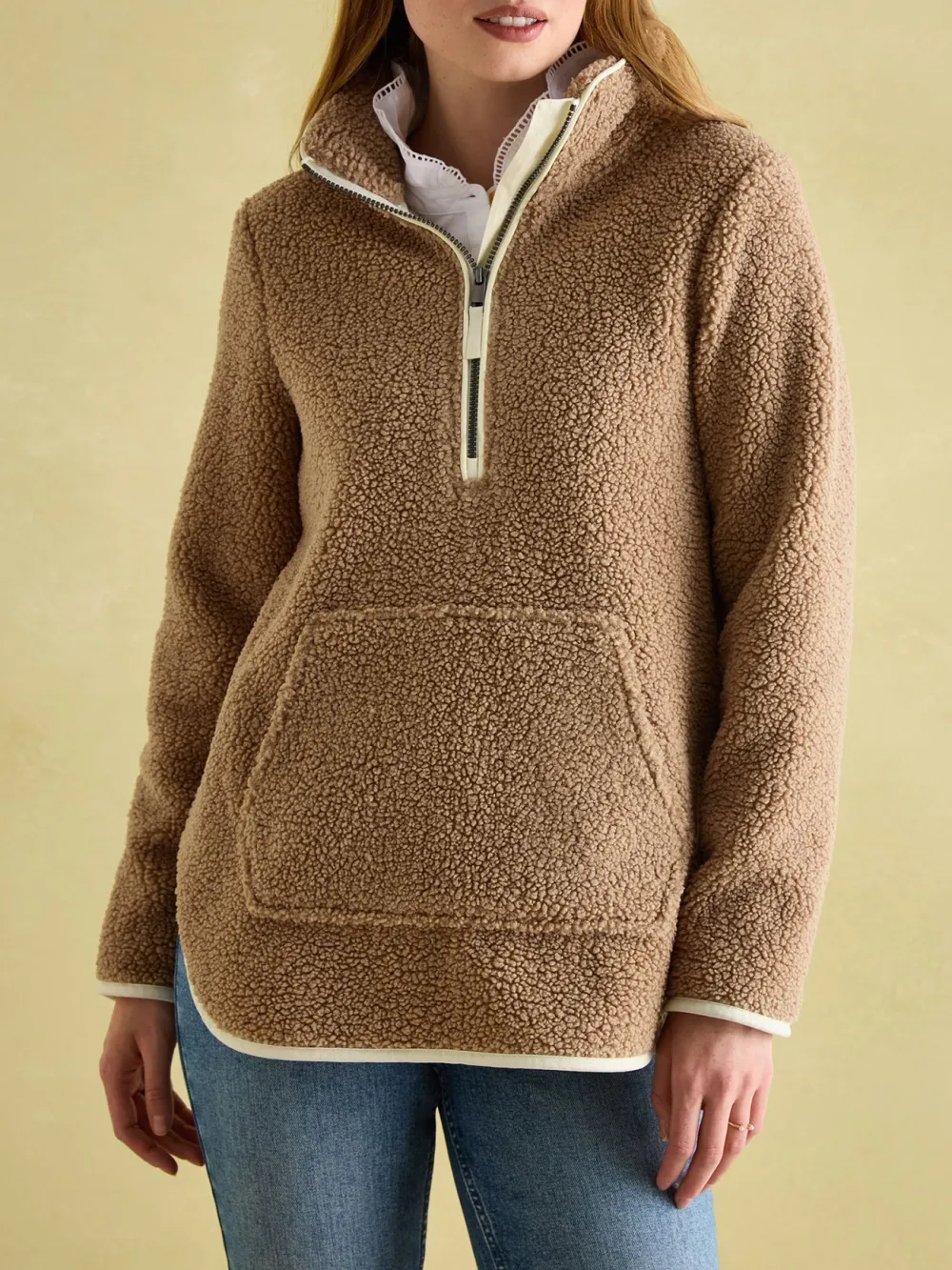 Brown Quarter Zip Fleece