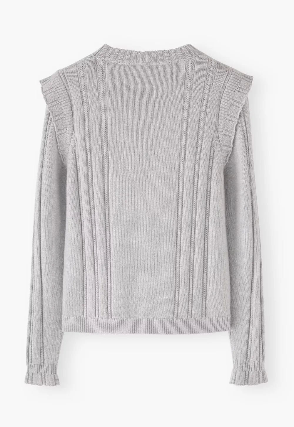 Rib-stitch sweater
Wool & organic cotton