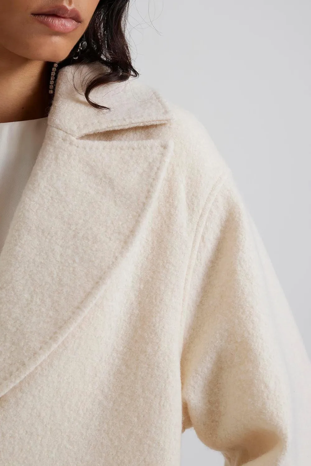 Long Length Wool Blend Coat
