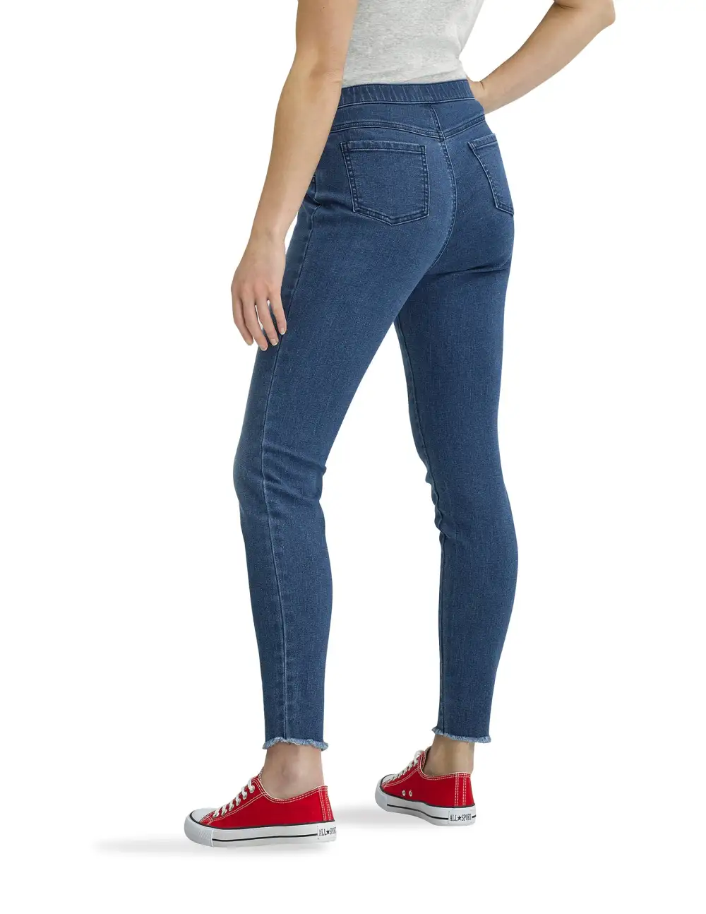 Frayed Edge Denim Leggings