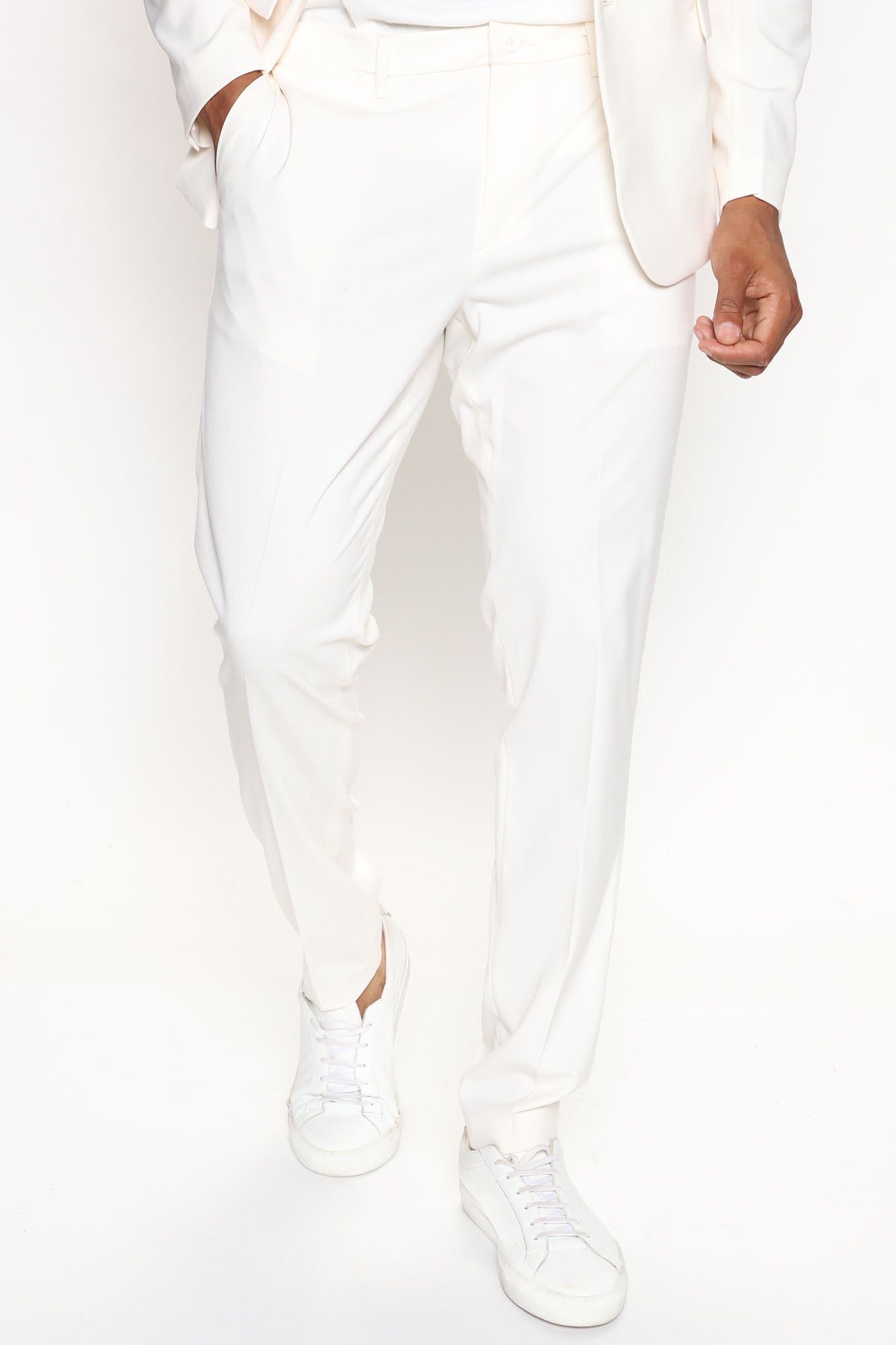 100% Polyester Lining Trouser - Off White