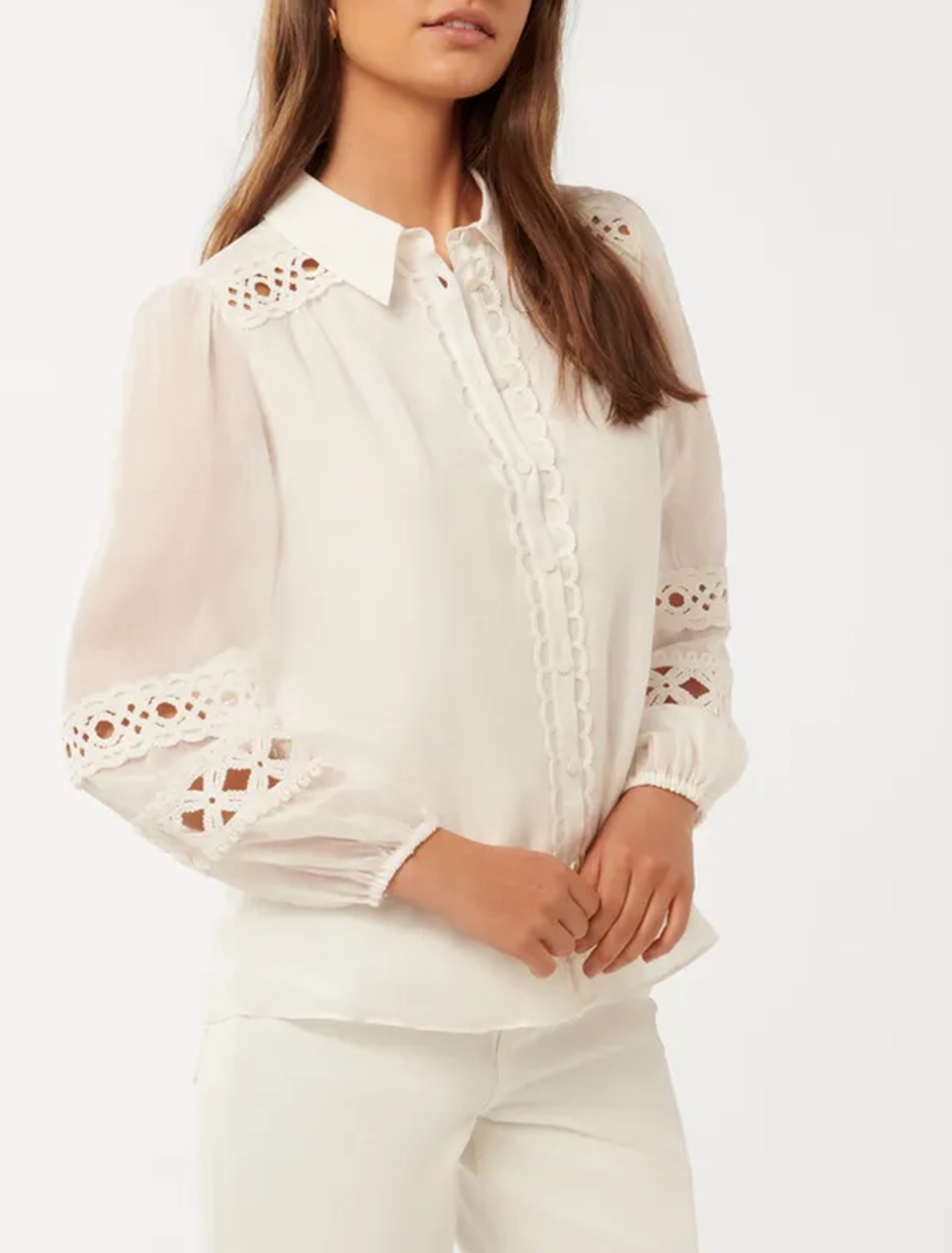 Carina Crochet Trim Shirt