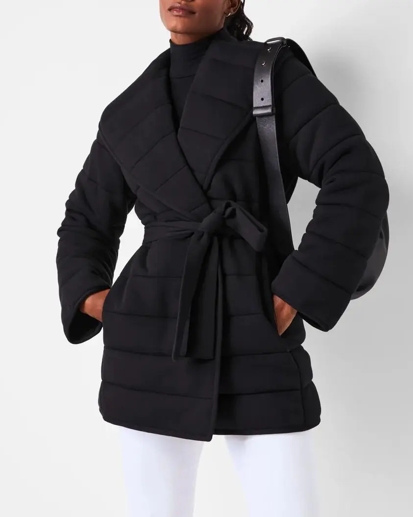 Black Casual Puffy Coat