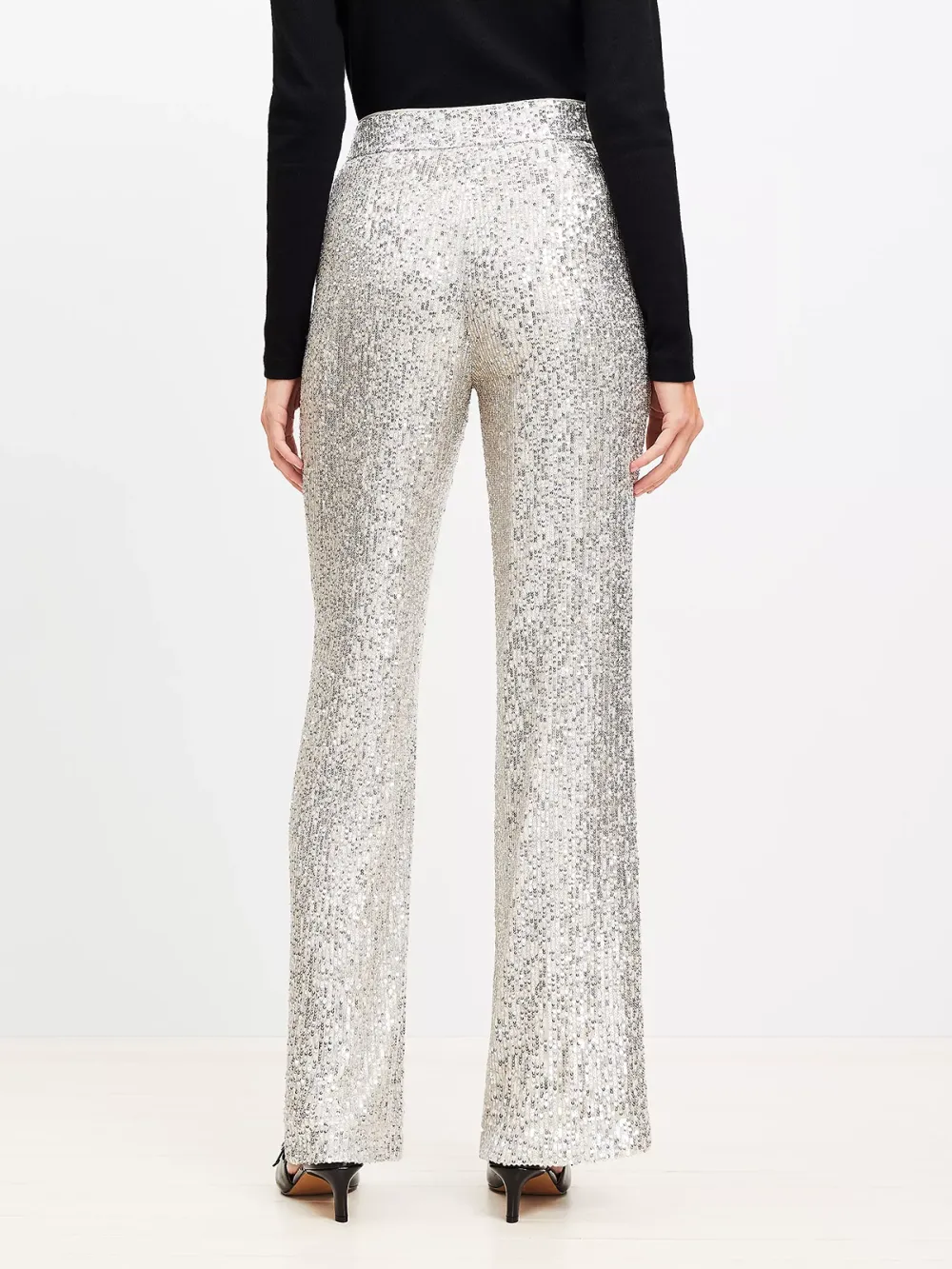 Sequin Straight Pants