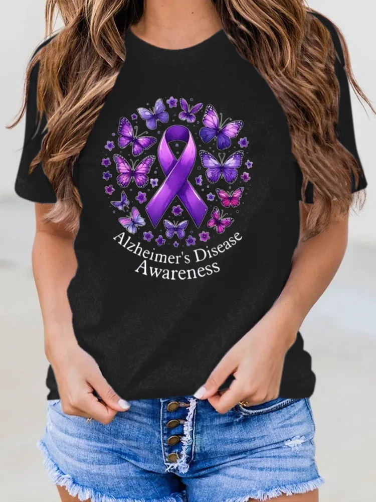 Women'S Alzheimer'S Disease Awareness Round-Neck T-Shirt