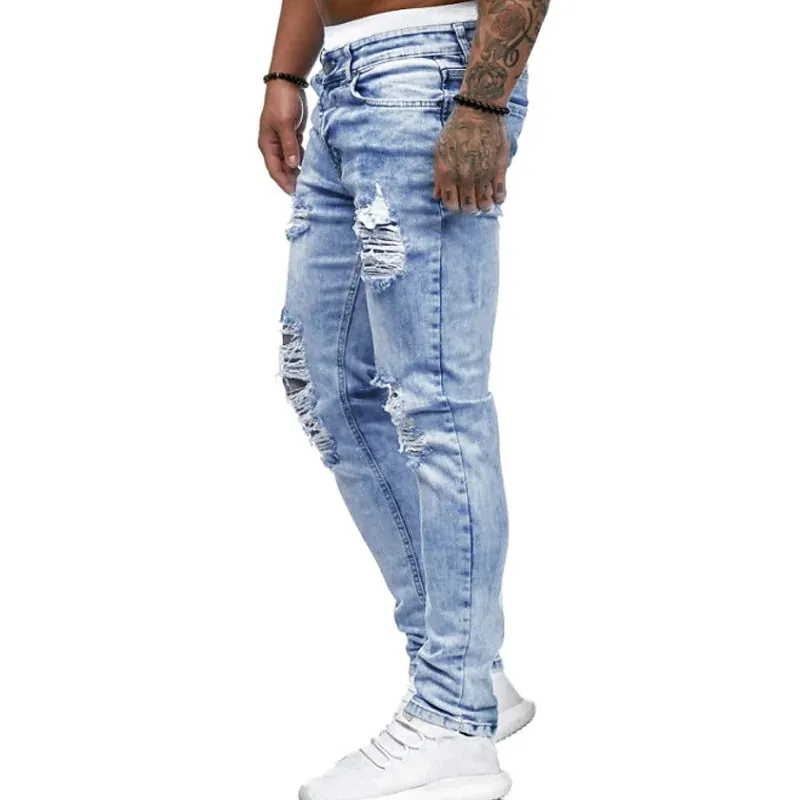 Men's Stylish Sporty Casual Sporty Streetwear Comfort Jeans Trousers Denim Daily Sports Pants