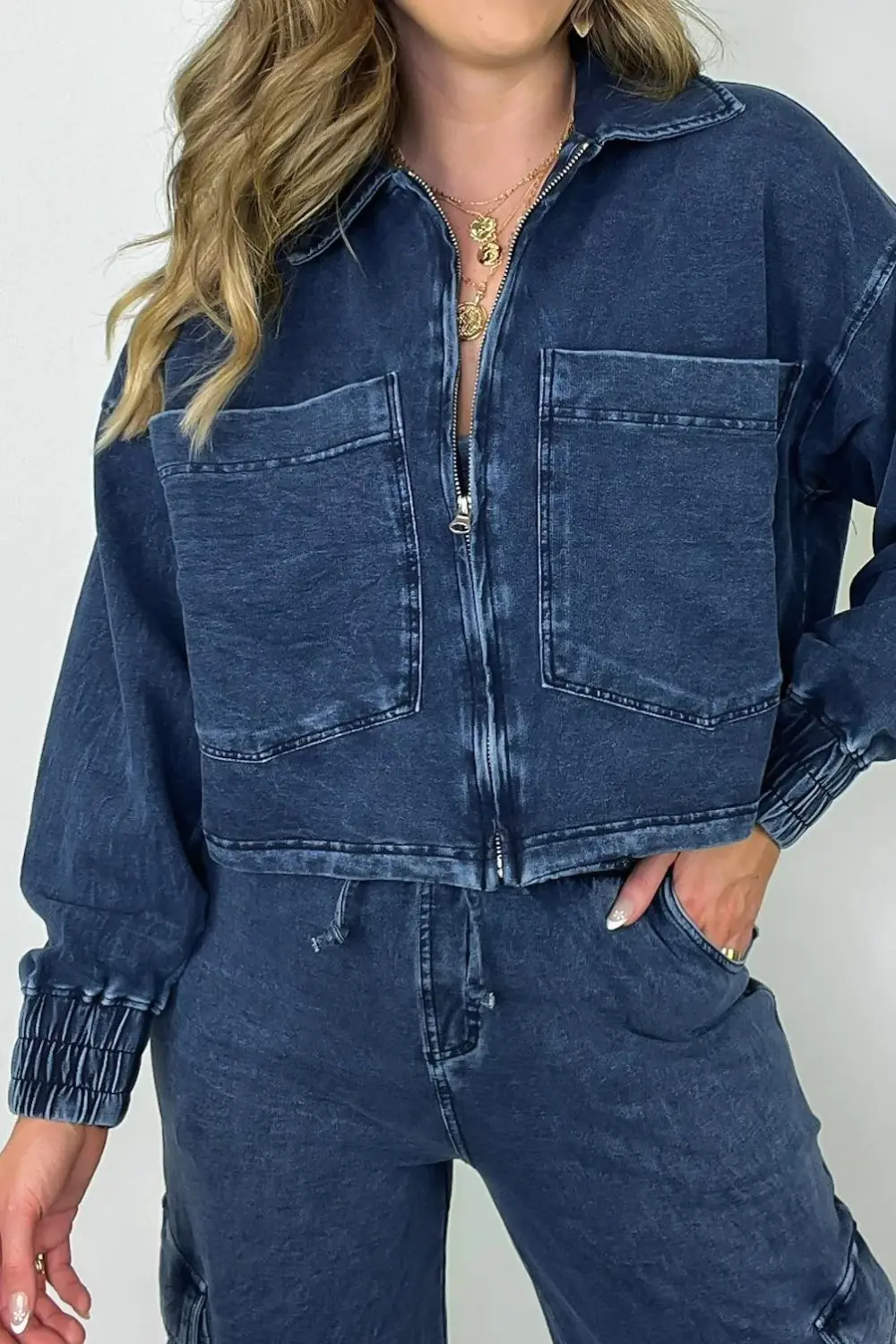 Mineral Wash Boxy Denim Jacket